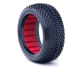 AKA Products 1/8 Buggy I-Beam Medium LW Tire w/ Red Insert (2)