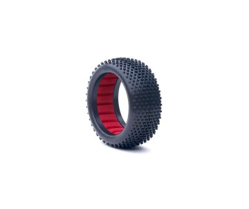 AKA Products 1/8 Buggy Crossbrace Med LW Tire w/ Red Insert (2)