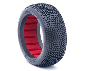 AKA Products 1/8 Buggy Impact SLW Tire w/ Red Insert (2)