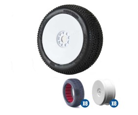 AKA 1/8 Buggy Impact SLW Off-Road Tire Racer Bundle - White