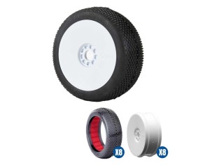 AKA 1/8 Buggy Gridiron II SLW Off-Road Tire Racer Bundle - White