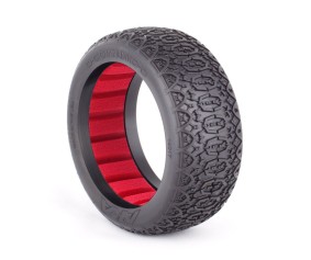 AKA Products 1/8 Buggy Chainlink Med LW Tire w/ Red Insert (2)