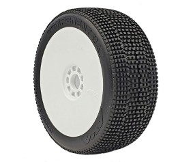 AKA Products 1/8 BUGGY COMPONENT 2AB EVO WHEEL PRMT WHT SLW (2)