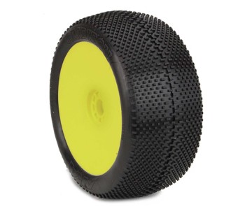 AKA Products 1/8 Truggy Evo Gridiron MLW Tire Prmnt Yellow (2)