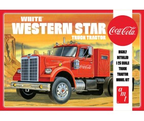 AMT White Western Star Semi Tractor (Coca Cola) 1/25 Model Kit (Level 3)