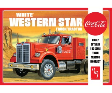 AMT White Western Star Semi Tractor (Coca Cola) 1/25 Model Kit (Level 3)
