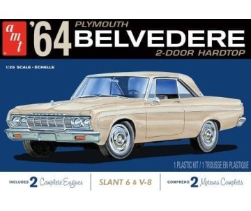 AMT 1964 Plymouth Belvedere (w/Straight 6 Engine) 2T 1/25 Model Kit (Level 2)
