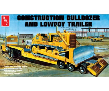 AMT Lowboy Trailer & Bulldozer Combo 1/25 Model Kit (Level 3)