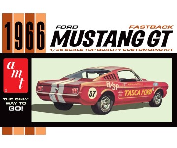 AMT 1966 Ford Mustang Fastback 2+2 1/25 Model Kit (Level 2)