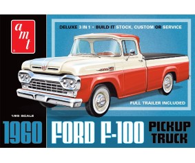 AMT 1/25 1960 Ford F-100 Pickup With Trailer (New Tooling)