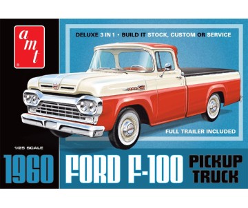 AMT 1/25 1960 Ford F-100 Pickup With Trailer (New Tooling)