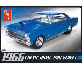 AMT 1966 Chevy Nova Pro Street Molded in Blue 1/25 Model Kit (Level 2)