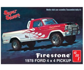 AMT 1978 Firestone Ford 4 X 4 Pickup Molded in White 1/25 Model Kit (Level 2)