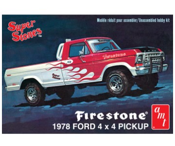 AMT 1978 Firestone Ford 4 X 4 Pickup Molded in White 1/25 Model Kit (Level 2)