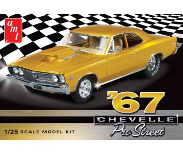 AMT 1967 Chevy Chevelle Pro Street Molded in White 1/25 Model Kit (Level 2)
