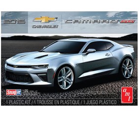AMT 2016 Chevrolet Camaro SS Snap Kit Molded in Garnet Red, Black, Dark Gray 1/25 Model Kit (Level 1)