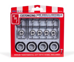 AMT KH Wire Wheels & Tires Parts pack 1/25 Model Kit (Level 2)