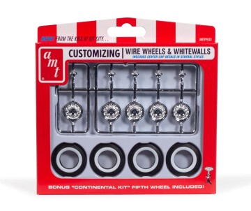AMT KH Wire Wheels & Tires Parts pack 1/25 Model Kit (Level 2)