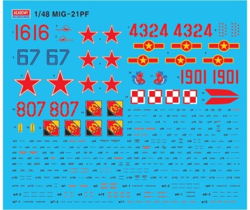 Academy 1/48 Russian Air Force MiG-21PF Fishbed-D