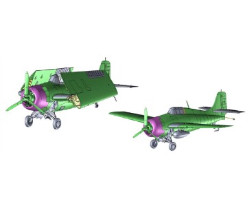 Academy 1/48 USN F4F-4 Wildcat 