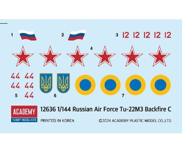 Academy 1/144 Russian Air Force Tu-22M3 Backfire C from Minicraft tooling