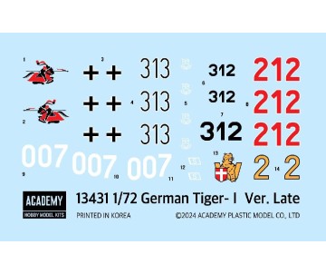 Academy 1/72 German Tiger-I Ver. Late