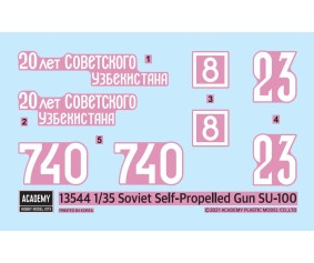 Academy 1/35 SOVIET Self-Propelled GUN SU-100 by ZVEZDA
