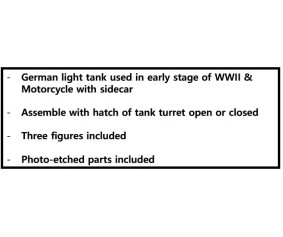 Academy 1/35 German Panzer I & Motorcycle