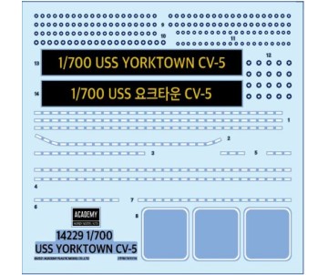 Academy 1/700 USS Yorktown CV-5 