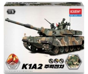 Academy K1A2 Main Battle Tank 4D Model Kit (Korean Packaging and Instruction Manual)