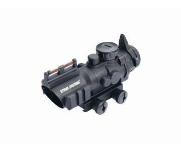 STRIKE Scope, 4x32, red/green cross sight, w.fibreoptics
