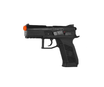 ASG CZ 75 P-07 Duty Airsoft gun, CO2 non-blowback - Black colour with orange safety tip
