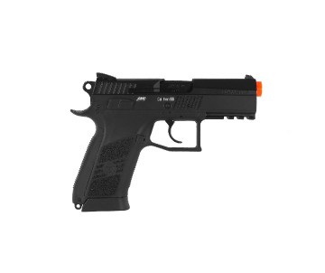 ASG CZ 75 P-07 Duty Airsoft gun, CO2 non-blowback - Black colour with orange safety tip