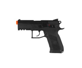 ASG CZ 75 P-07 Duty Airsoft gun, CO2 non-blowback - Black colour with orange safety tip