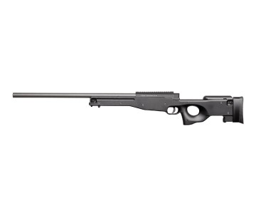 ASG AI AW 308 Airsoft sniper rifle, Spring loaded, Black color with Orange safety tip 