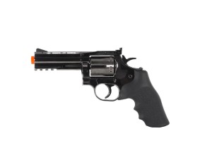 ASG Dan Wesson 715 Airsoft revolver co2 non blowback, propellant loaded, Steel Grey color with Orange safety tip 