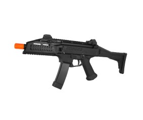 ASG CZ Scorpion EVO 3 Airsoft sub machine gun, Black color with Orange safety tip 