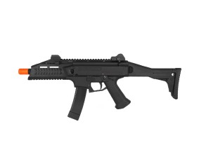 ASG CZ Scorpion EVO 3 Airsoft sub machine gun, Black color with Orange safety tip 
