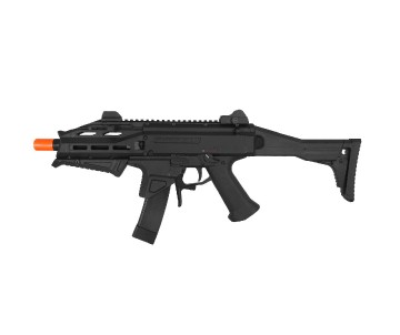 ASG CZ Scorpion EVO 3 Airsoft sub machine gun, ATEK (Advanced Tactical Ergonomics Kit), Black color with Orange safety tip ASG CZ Scorpion EVO 3 Airsoft sub machine gun, ATEK (Advanced Tactical Ergonomics Kit), Black color with Orange safety tip