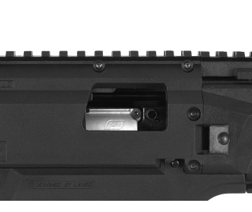 ASG CZ Scorpion EVO 3 Airsoft sub machine gun, ATEK (Advanced Tactical Ergonomics Kit), Black color with Orange safety tip ASG CZ Scorpion EVO 3 Airsoft sub machine gun, ATEK (Advanced Tactical Ergonomics Kit), Black color with Orange safety tip