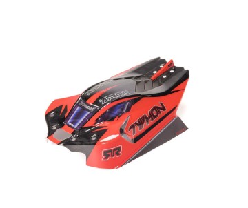 Arrma TYPHON 4x4 Clipless Painted Decaled Body (Black)