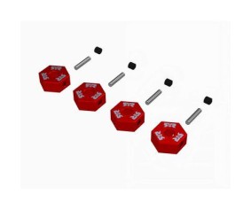 Arrma 12mm Wheel Hex set (Metal) 4pcs- Red