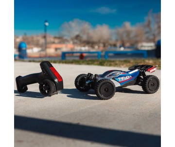 Arrma 1/14 TYPHON GROM 4x4 SMART Small Scale Buggy (Battery & Charger Included) - Blue/Silver