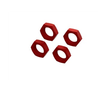 Arrma Aluminum Wheel Nut 24mm (4) - Red