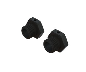 Arrma Aluminum Wheel Hex 17mm - 14.6mm Thick, Black (2)