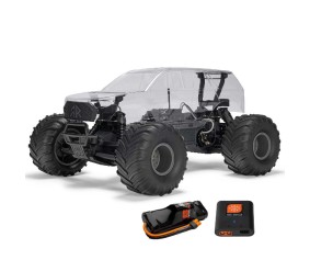 Arrma 1/10 GORGON 2wd Monster Truck Self Assembly RTA KIT SMART USB battery (Battery & Charger Included) - Clear