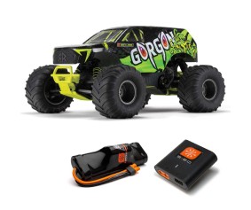 Arrma 1/10 GORGON 2wd Monster Truck RTR Smart 3300 7C S120 USB (Battery & Charger Included) - Yellow