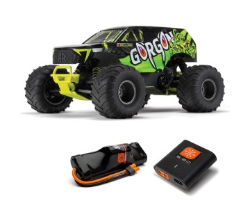 Arrma 1/10 GORGON 2wd Monster Truck RTR Smart 3300 7C S120 USB (Battery & Charger Included) - Yellow
