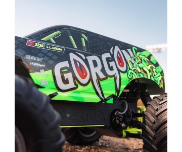 Arrma 1/10 GORGON 2wd Monster Truck RTR Smart 3300 7C S120 USB (Battery & Charger Included) - Yellow