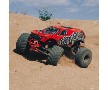 Arrma 1/10 GORGON 2wd Monster Truck RTR Smart 3300 7C S120 USB (Battery & Charger Included) - Red